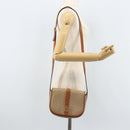 CELINE Macadam Canvas Shoulder Bag PVC Beige Gold Auth 174598-23