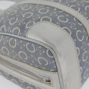 CELINE C Macadam Canvas Hand Bag Light Blue Silver Auth 174602A-12