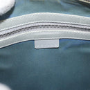CELINE C Macadam Canvas Hand Bag Light Blue Silver Auth 174602A-15