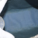 CELINE C Macadam Canvas Hand Bag Light Blue Silver Auth 174602A-16
