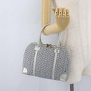 CELINE C Macadam Canvas Hand Bag Light Blue Silver Auth 174602A-22