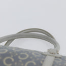 CELINE C Macadam Canvas Hand Bag Light Blue Silver Auth 174602A-8