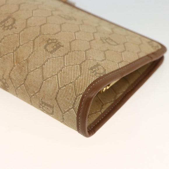 Christian Dior Clutchtasche aus Canvas mit Wabenmuster Beige Gold Authentisch 174606