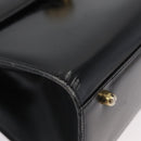 FENDI Hand Bag Leather 2way Black Gold Auth 174607-12