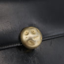 FENDI Hand Bag Leather 2way Black Gold Auth 174607-16
