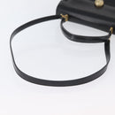 FENDI Hand Bag Leather 2way Black Gold Auth 174607-9