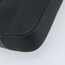 Salvatore Ferragamo Clutch Bag Leather Black Silver Auth 174608-11