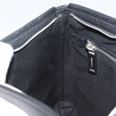 Salvatore Ferragamo Clutch Bag Leather Black Silver Auth 174608-18