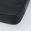 Salvatore Ferragamo Clutch Bag Leather Black Silver Auth 174608-8