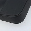 Salvatore Ferragamo Clutch Bag Leather Black Silver Auth 174608-9