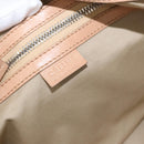 CELINE Handtasche Leder Beige Gold Auth 174610-16