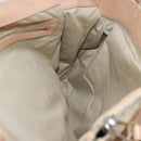 CELINE Handtasche Leder Beige Gold Auth 174610-18