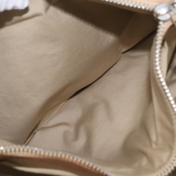CELINE Handtasche Leder Beige Gold Auth 174610