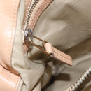 CELINE Handtasche Leder Beige Gold Auth 174610-25
