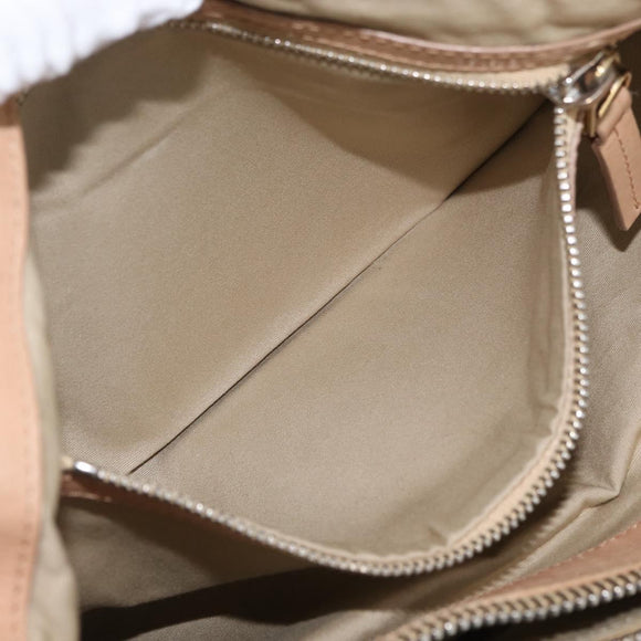 CELINE Handtasche Leder Beige Gold Auth 174610