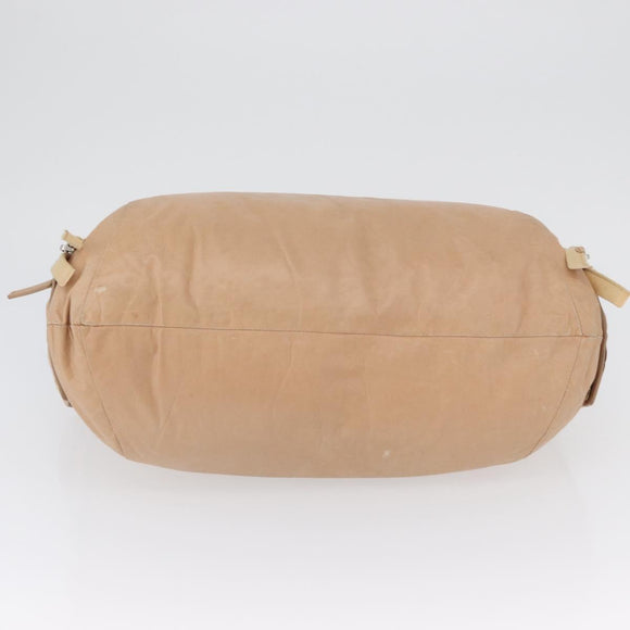 CELINE Handtas Leer Beige Goud Auth 174610