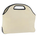 LOEWE Handtas Canvas Leer Beige Goud Authentiek 174611-1