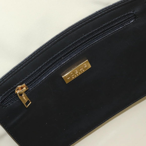 LOEWE Handtas Canvas Leer Beige Goud Authentiek 174611