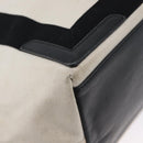 BALENCIAGA Cabas Tote Bag Canvas Leather Beige Black Silver 339933 Auth 174612-12