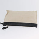 BALENCIAGA Cabas Tote Bag Canvas Leather Beige Black Silver 339933 Auth 174612-20