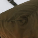 PRADA Shoulder Bag Nylon Khaki Silver Auth 174613-16