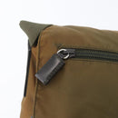 PRADA Shoulder Bag Nylon Khaki Silver Auth 174613-18