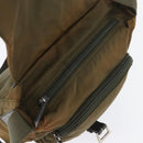 PRADA Shoulder Bag Nylon Khaki Silver Auth 174613-20