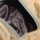 PRADA Shoulder Bag Nylon Khaki Silver Auth 174613-22
