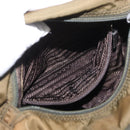 PRADA Shoulder Bag Nylon Khaki Silver Auth 174613-26