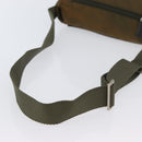 PRADA Shoulder Bag Nylon Khaki Silver Auth 174613-7