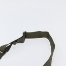 PRADA Shoulder Bag Nylon Khaki Silver Auth 174613-8