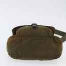 PRADA Shoulder Bag Nylon Khaki Silver Auth 174613-5