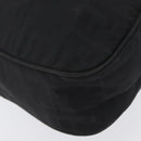 FENDI Zucca Canvas Shoulder Bag Black Gold Auth 174614-15