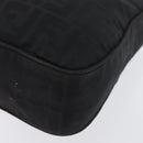 FENDI Zucca Canvas Shoulder Bag Black Gold Auth 174614-16