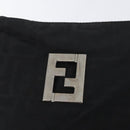FENDI Zucca Canvas Shoulder Bag Black Gold Auth 174614-18