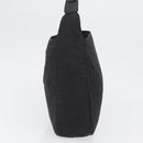 FENDI Zucca Canvas Shoulder Bag Black Gold Auth 174614-3