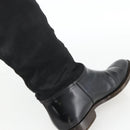 GUCCI Long Boots Unborn Calf Skin 34 1/2 C Black Auth 174616A-11