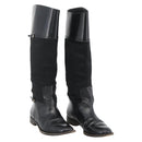 GUCCI Long Boots Unborn Calf Skin 34 1/2 C Black Auth 174616A-1