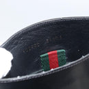 GUCCI Long Boots Unborn Calf Skin 34 1/2 C Black Auth 174616A-26