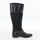 GUCCI Long Boots Unborn Calf Skin 34 1/2 C Black Auth 174616A-4