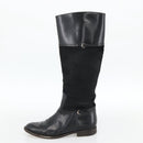 GUCCI Long Boots Unborn Calf Skin 34 1/2 C Black Auth 174616A-5