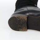 GUCCI Long Boots Unborn Calf Skin 34 1/2 C Black Auth 174616A-9