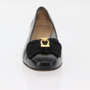 Salvatore Ferragamo Pumps Leather 6 Black Auth 174618A-11
