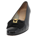 Salvatore Ferragamo Pumps Leather 6 Black Auth 174618A-20