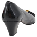 Salvatore Ferragamo Pumps Leather 6 Black Auth 174618A-21