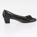 Salvatore Ferragamo Pumps Leather 6 Black Auth 174618A-22