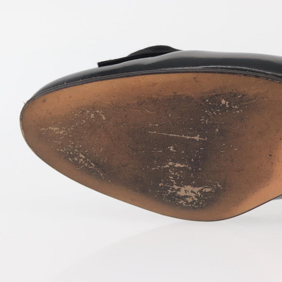 Salvatore Ferragamo Pumps Leather 6 Black Auth 174618A