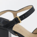 LOUIS VUITTON Monogram Mini Heels Sandals Sandals 34 1/2 Blue LV Auth 174619A-14