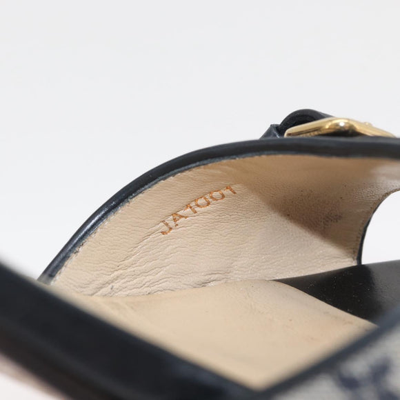 LOUIS VUITTON Monogram Mini Heels Sandals Sandals 34 1/2 Blue LV Auth 174619A