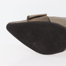 LOUIS VUITTON Heel Pumps Leather 35 1/2 Beige LV Auth 174620A-27